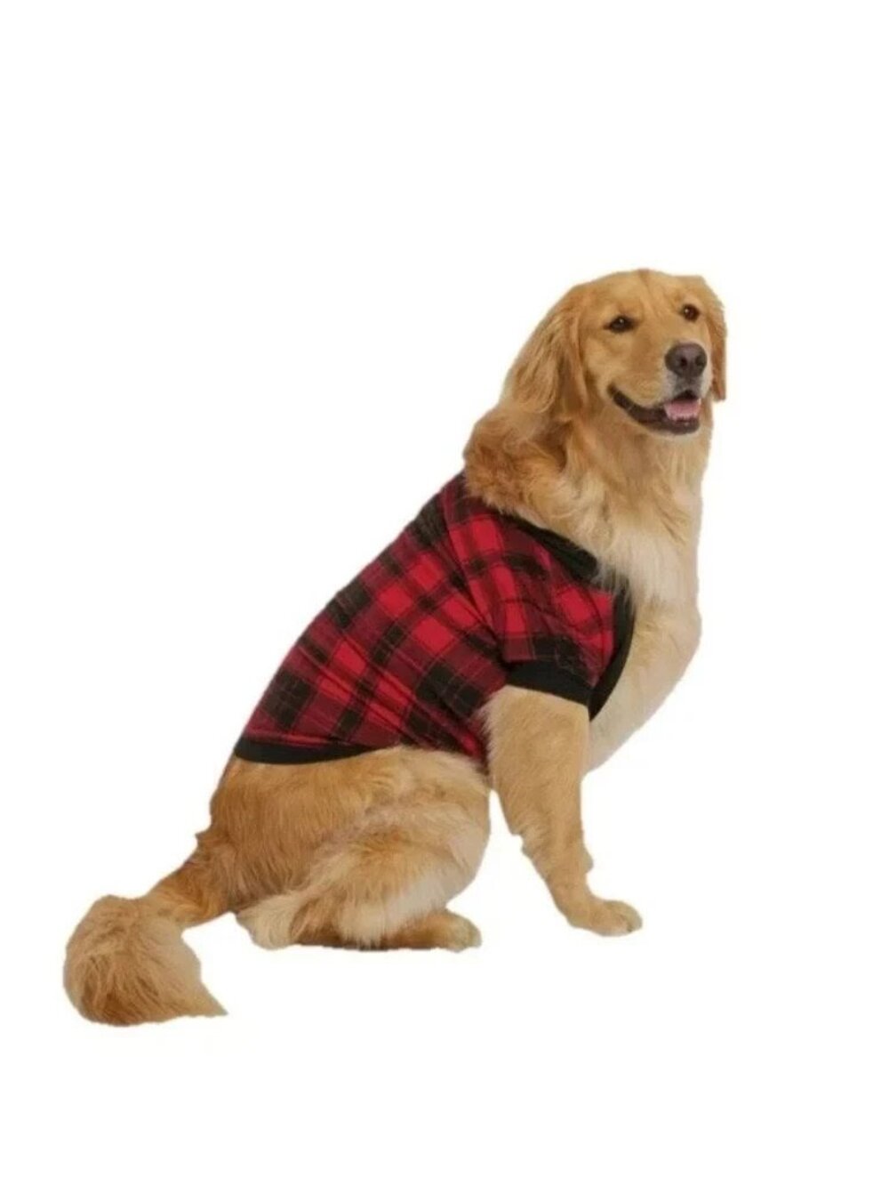 NEW Eddie Bauer Family Pajamas Pet 1-Piece Size XL Red Black Buffalo Plaid Photo
